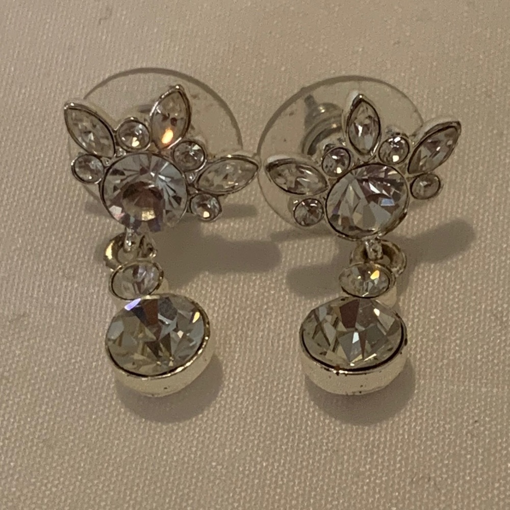 Givenchy Silver Tone Pierced Earrings